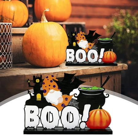 

Halloween Decorations Sign Decor Wooden Cutout Letter Sign Toys Ornament Farmhouse Rustic Tiered Tray Decor Items For Home Table House Room