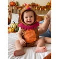 thumbnail image 3 of RUINIXCW Newborn Baby Girl Boy Thanksgiving Turkey Costume Infant Fall Winter Animal Cosplay Photoshoot Outfit Sleeveless Warm Fleece Hooded Romper, 3 of 10