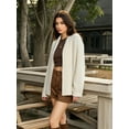 thumbnail image 4 of PAOLA RIBONI Lightweight Open-Front Cardigan in Soft Gray for Women, Relaxed Fit Sweater Crafted with RWS Wool & Recycled Polyester for Cozy Styling, 4 of 8