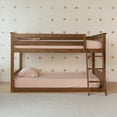 thumbnail image 2 of Max & Lily Twin over Twin Bunk Bed for Kids, Solid Wood Low Bunk Beds with Ladder, Pecan, 2 of 12