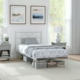 thumbnail image 2 of HOMCOM Twin Bed Frame Metal Platform Bed Frame with Headboard Steel Slat, 2 of 10