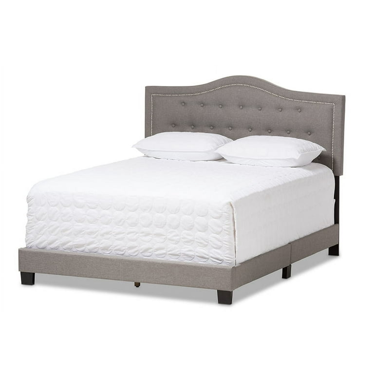 Baxton Studio Emerson Modern and Contemporary Light Grey Fabric Upholstered King Size Bed Baxton Studio Emerson Modern and Contemporary Light Grey Fabric Upholstered King Size Bed