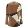 thumbnail image 4 of FAIWAD Women's Long Sleeve Tunic Tops Round Neck Color Block Plus Size Comfy Pullover Tops, 4 of 5