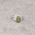 thumbnail image 4 of Natural Peridot Ring, Rough Peridot Gemstone Ring, August Birthstone, Double Band, 925 Sterling Silver, Womens Ring, Christmas, Thanksgiving, Handmade, Statement Jewelry, Rough Gemstone Jewelry, 4 of 6