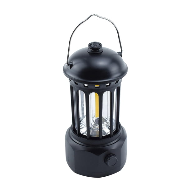 Linterna de camping Zulema Estilo retro al aire libre impermeable Negro