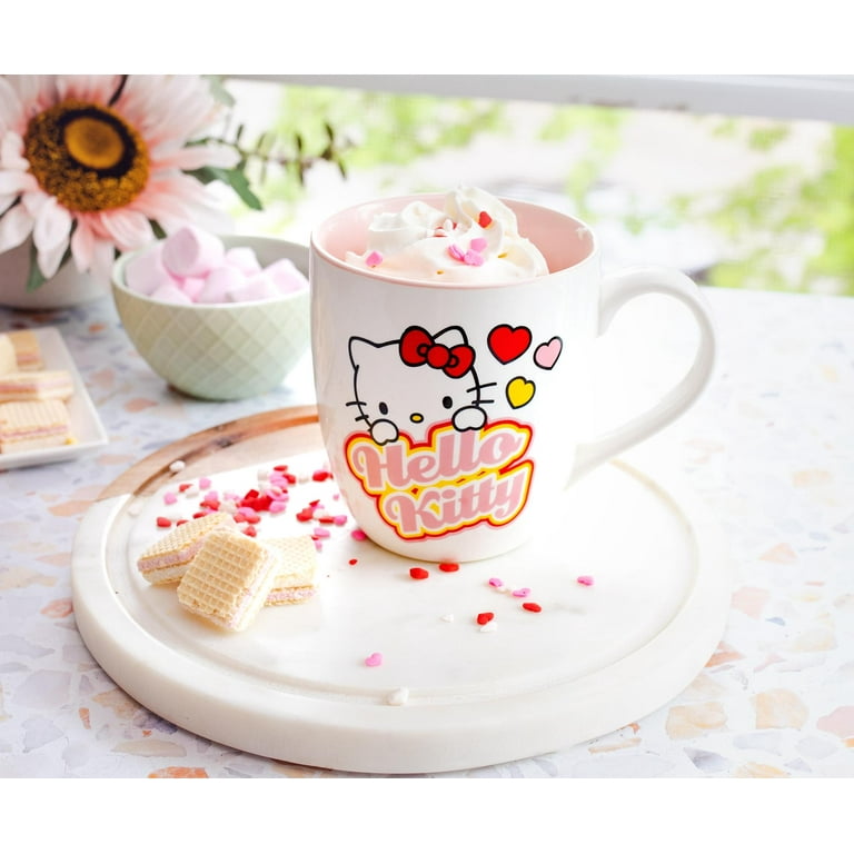 Sanrio Hello Kitty Hearts Ceramic Mug | Holds 18 Ounces