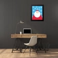 thumbnail image 4 of Seven Trees Design 19x24 Black Modern Framed Museum Art Print Titled - Snowflake Santa Claus, 4 of 5