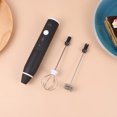 thumbnail image 4 of GOOHOCHY Batidor de huevos 2 en 1 recargable por USB, agitador de huevos, espumador de leche de 3 niveles (negro), 4 of 8