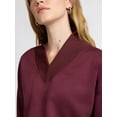 thumbnail image 5 of Scoop Women's and Women's Plus New Scubaknit V Neck Sweatshirt, Sizes XS-4X, 5 of 5