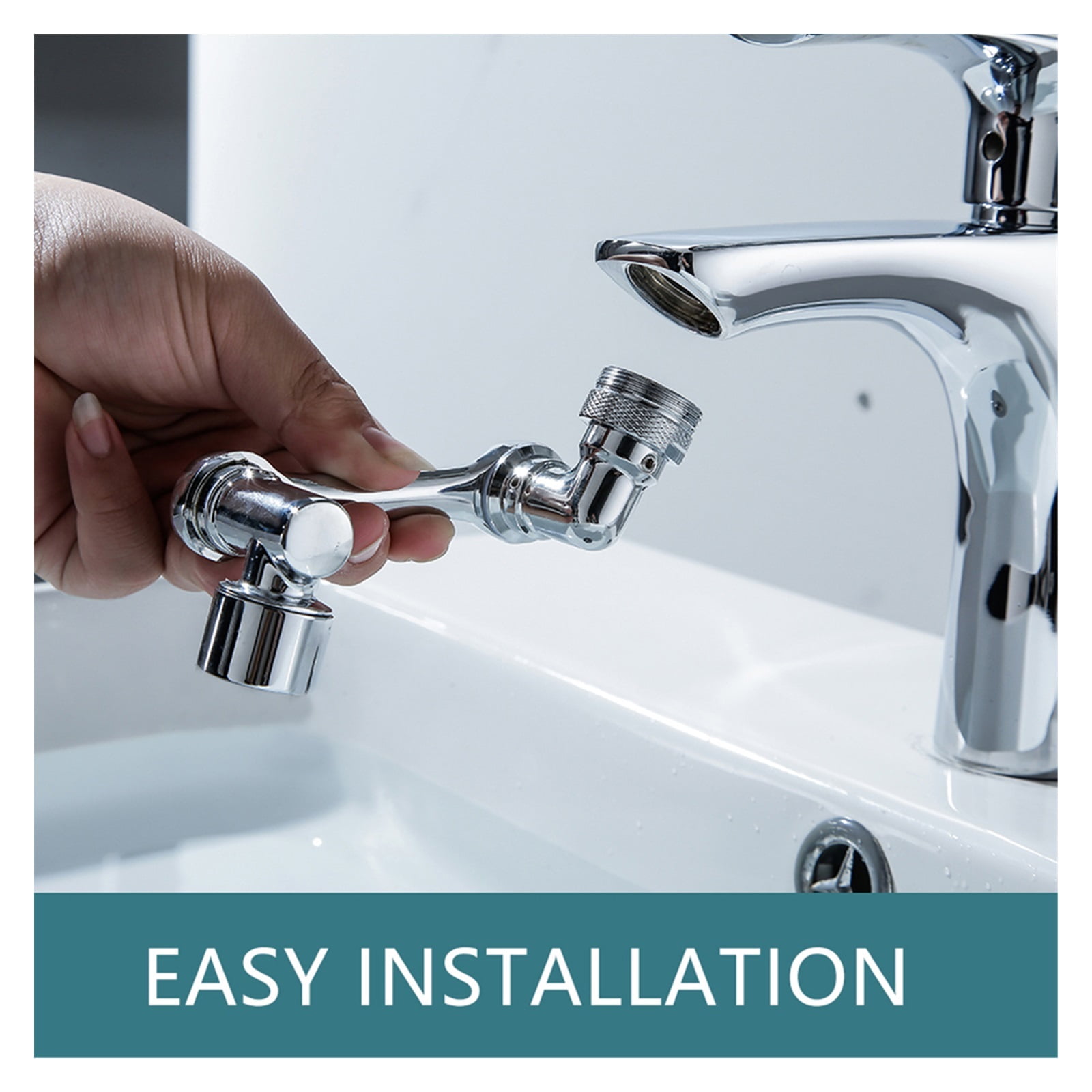 Universal 1080 Degree Faucet Aerator Rotation Wash Faucet Aerator Anti Splash Bathroom Sink Tap Kitchen Extend Adapter Nozzle ,Durable Material