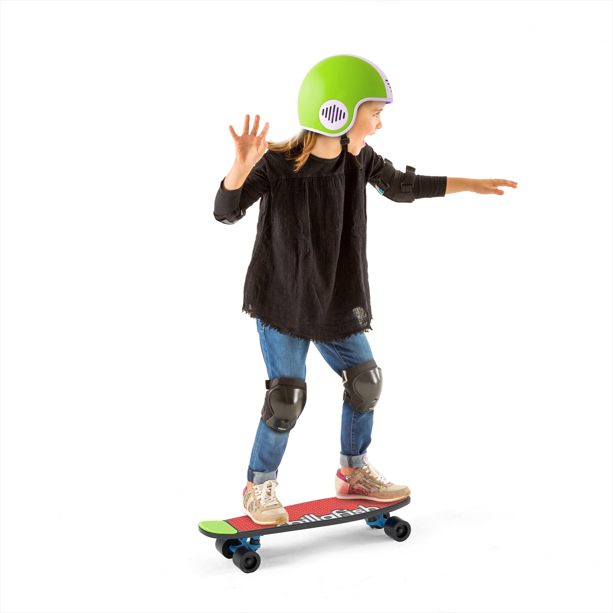  KD Big Wheel Brush Street Big Fish Board Maple Four Wheel Skateboard  Adultos Niños Scooter, 1 : Todo lo demás