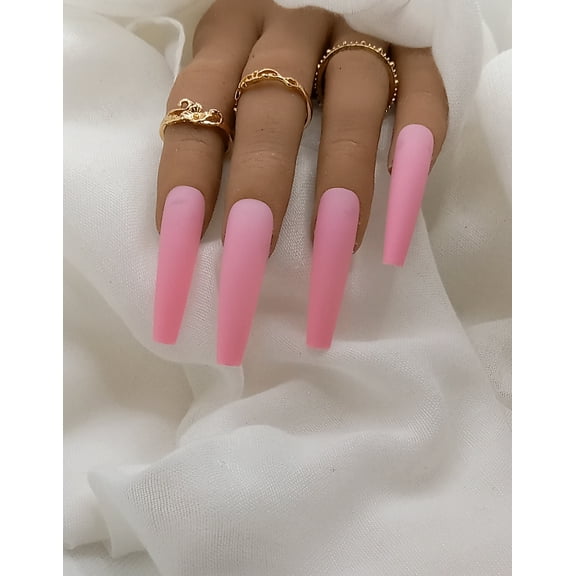 Lovely Claws Matte Pink 2XL Press On Nail set