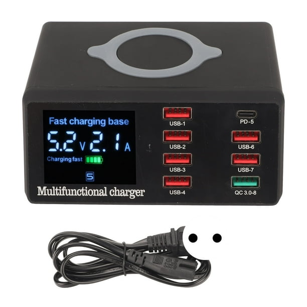 Cargador Rápido USB De 8 Puertos, Estación De Carga USB Con