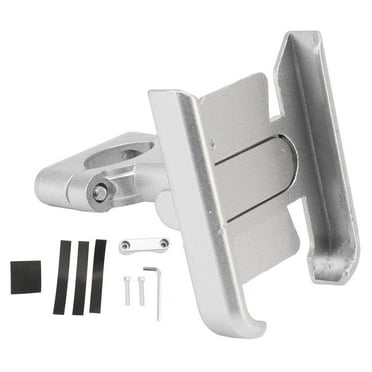 Rotating, Shockproof Holder for 4-7 Inch Devices, Silver Aluminum Alloy Bike Phone Mount