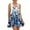 Blue, variant on WTOBBY Women's Spring Summer Floral Print Casual Dress V-Neck Sleeveless with Button Front for Outdoor Activities and Park Visits,BlackM