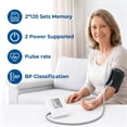thumbnail image 2 of MMIZOO Upper Arm Blood Pressure Monitor 2x120 Memory Large LCD Adjustable Cuff 8.7-15.7 in, 2 of 6