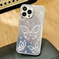 thumbnail image 3 of Funda de mariposa Fashion Ins para iPhone 15 16 Pro Max Plus, carcasa protectora de lente chapada para iPhone 14 13 11 12 Pro X Xs Max Xr, 3 of 5