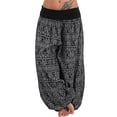 thumbnail image 2 of WILLBEST Pantalones Casuales para Mujer, con Estampado de Banda Holgada, Cómodos, de Corte Ancho, para Uso Diario. Extra Grande, 2 of 2