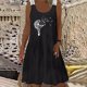 thumbnail image 2 of Moda mujer casual sexy cuello redondo impresión encaje sin mangas mini vestido Fridja  hj409, 2 of 8