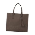 thumbnail image 2 of Bolso de mano de cuero PU para hombre, maletín informal para regalo de cumpleaños en la calle, desplazamientos Café, 2 of 8