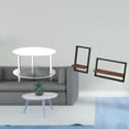 thumbnail image 2 of Mesa Auxiliar Acrílica Para Sala De Estar, Baño O Cualquier Espacio Del Hogar, Con Modernos Estantes De Madera De Pared. Juego De Estanterías Rústicas Para Exhibición Y Almacenamiento,, 2 of 8