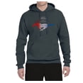thumbnail image 2 of Wild Bobby, Classic Ford Mustang Car Logo, Cars and Trucks, Unisex Graphic Hoodie Sweatshirt, Charcoal, 3X-Large, 2 of 3