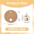 thumbnail image 3 of 50pcs Round Thread Drops for Embroidery Floss Thread Keeps with Thread Drops Keeper Brown Paper Thread Holder, 3 of 6