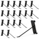 thumbnail image 1 of HUHOLE Ganchos de pared de rejilla de 6 pulgadas, 50 ganchos de exhibición para ganchos de pared de rejilla para panel de pared de rejilla, color negro, 1 of 5