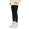 thumbnail image 3 of 2-13Y Kids Toddler Girls Winter Thick Warm Cotton Long Pants Solid Fleece Lined Footless Leggings, 3 of 11