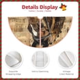 thumbnail image 3 of KLL Christmas Tree Skirt,Party Decorations Farmhouse for Christmas Decorations Holiday Party 30" -Musical Horse Vintage Collage, 3 of 6