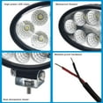 thumbnail image 2 of Voltage Automotive LED Work Light 24W 5 inch Oval White OFF-Road Flood Light Daytime Driving Light,Pack of 2, 2 of 9