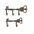thumbnail image 2 of DecMode Set of Two - 12 and 15 Inch Eclectic Iron Skeleton Key Hook Racks, 2 of 3