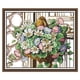 thumbnail image 3 of stitch Embroidery Design - Flower Pattern - Embroidery Pattern Pre-Printed Embroidery, . Instructions For Children \u0026 Adults Hugo Kits de punto de cruz de flores, 3 of 10