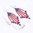 thumbnail image 2 of MYFLOCY 4th of july Long Beaded Tassel Earrings Bohemia American Independence Day Rice Bead Earrings Gift(Small), 2 of 4