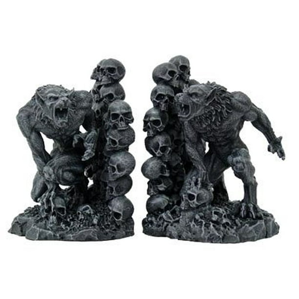 Werewolves Werewolf Skulls Fantasy Set Of Bookends Book Ends Walmart Com Walmart Com