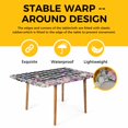 thumbnail image 4 of Spring Floral Table Cloths for 6 Foot Rectangle Tables, Black White Checkered Farmhouse Butterfly Patio Waterproof Elastic Fitted Tablecloths, Washable Rectangular Table Cover for Camping, 4 of 8