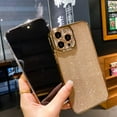 thumbnail image 3 of Compatible with iPhone 12 Pro Max Case Glitter,Luxury Plating Bling Sparkly Shiny Clear Case Camera Protection Design for Women Girly Soft Cover,Gold,6.7 Inch, 3 of 7