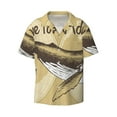 thumbnail image 2 of Lsque We Live for Adventure print Men's Cuban Collar Short Sleeve Shirt Summer Beachwear Casual Button Down Fashionable Vacation Leisure Shirt-3X-Large, 2 of 7