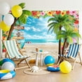 thumbnail image 5 of Luau Tropical Hawaiian Party Backdrops for Photoshoot, Summer Beach Picture Party Decorations Wall Backdrop for Photography Decor Banner, Photographic Studio Photo Backgrounds 7X5 FT, 5 of 6