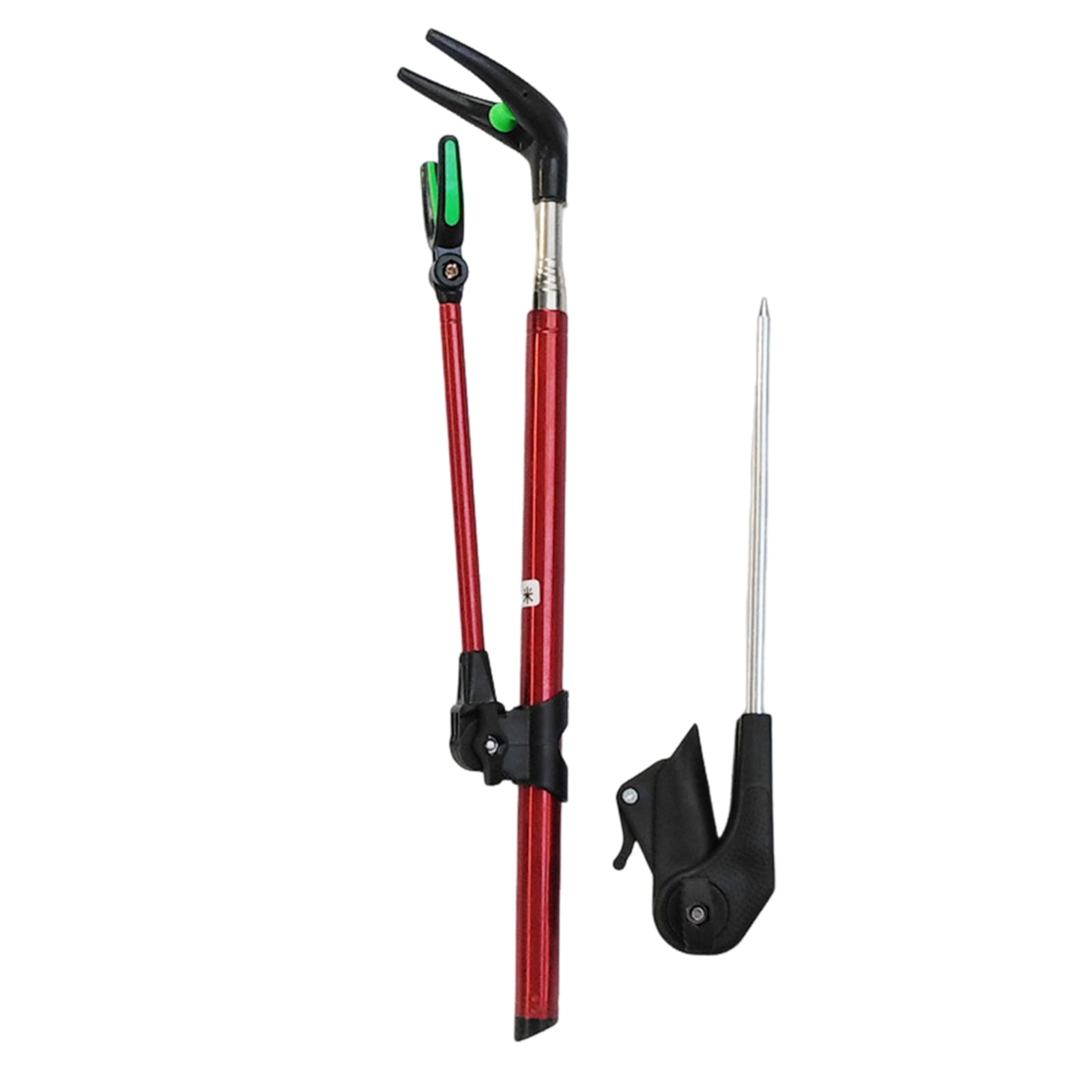 Double-Purpose Folding Fishing Rod Bracket Stainless Steel Adjustable Telescopic Holder Shoreline & Stream Fishing Accessory