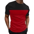 thumbnail image 1 of BOBOGOJP T-Shirts Graphiques pour Hommes Manches Courtes Col Rond T-Shirt Doux Léger Hauts (Rouge,TG), 1 of 4