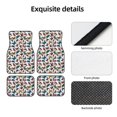 thumbnail image 4 of Honeii Colorful Flying Butterflies Print Car Foot Mat Four-Piece Set - Front & Rear Universal Car Floor Mats for SUVs, Trucks, Sedans, 4 of 7