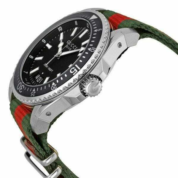 Gucci YA136206 Dive 45MM Men's Green 