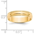 thumbnail image 4 of Primal Gold 14 Karat Yellow Gold 5mm Lightweight Milgrain Half Round Wedding Band Size 10, 4 of 5