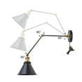 thumbnail image 3 of 1-Light Black Gold Modern Industrial Adjustable Plug-In or Hardwire Industrial Wall Sconce with Swing Arms  2 PCS Package, 3 of 11
