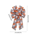 thumbnail image 3 of Oioii Fall Pumpkin Bow Wreath Thanksgiving Autumn Bows for Farmhouse Wreath Indoor Outdoor Holiday Christmas Party Door Wall Decoration, 3 of 6