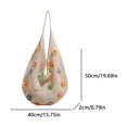 thumbnail image 2 of Bolso de hombro de punto con flores para mujer, bolso tote de moda, bolso hobo ligero y elegante, 2 of 9