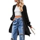 thumbnail image 1 of Cárdigan de Mujer, Estilo Oversize, Abierto por Delante Negro S, 1 of 10