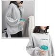 thumbnail image 4 of LAICAIW 2 Pack Solid Color Detachable Turtleneck Dickey Collar Half Blouse Pullover Simple Dickey Fake Collar High Neck Mock Collar, 4 of 5