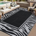 thumbnail image 4 of BERTHMEER 5'x8' Outdoor Rugs Plastic Straw on Sale Clearance,Waterproof Reversible Patio Rugs for Deck,RV,Beach,Picnic,Garden and Balcony,Black&Gray, 4 of 4